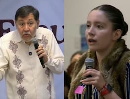 Estudiante se lanza contra Noroña sobre misoginia y austeridad; "¿dónde queda la congruencia que dice tener?", cuestiona