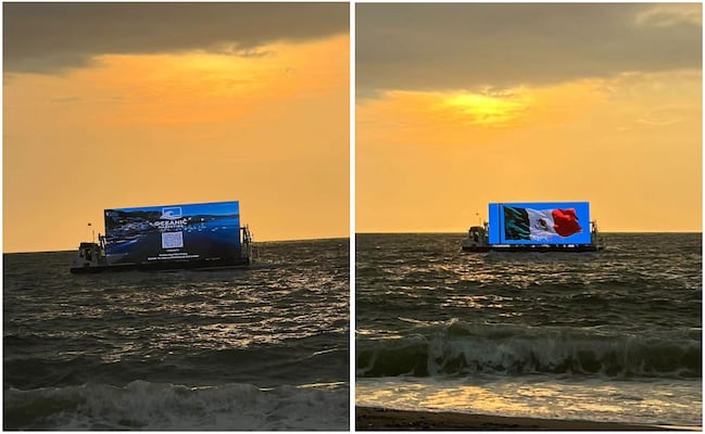 Captan anuncios flotantes en mar de Puerto Vallarta en Jalisco; empresa responsable se pronuncia en redes