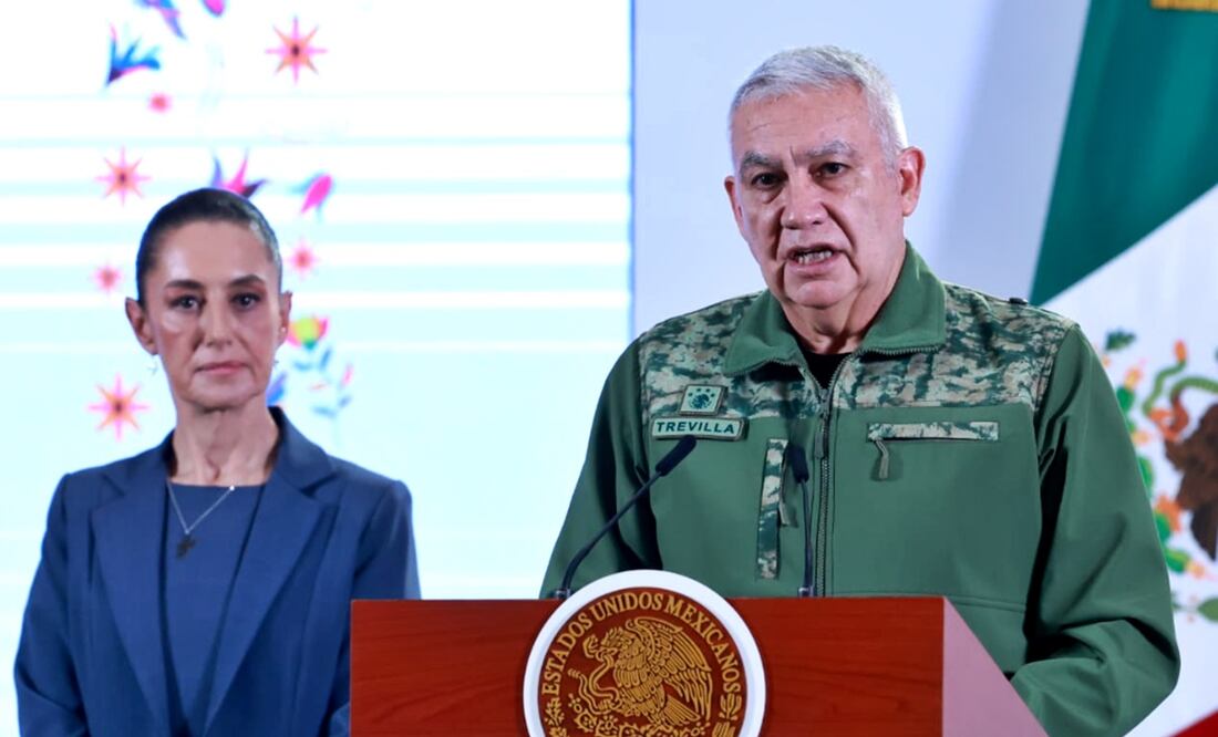 Ricardo Trevilla Trejo en la mañanera de Sheinbaum. Foto: Fernanda Rojas/EL UNIVERSAL