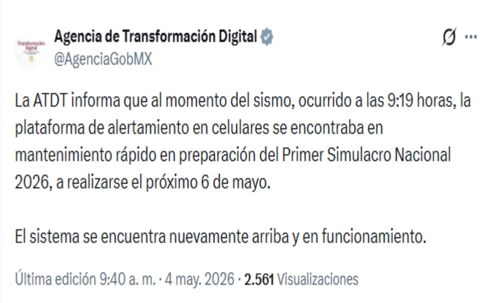 Agencia de Transformación Digital. Foto: Captura de pantalla