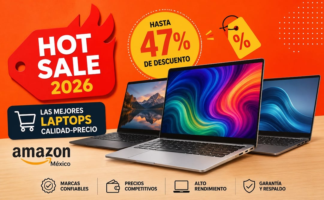 Amazon México trae las mejores ofertas en laptops. Foto: IA