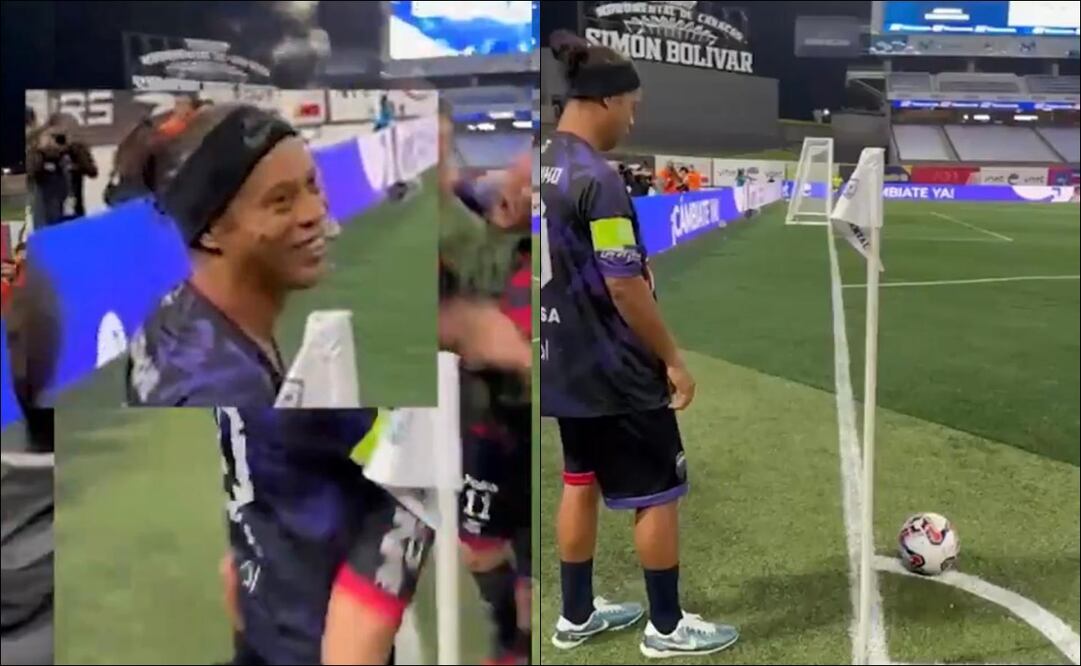 Ronaldinho demostró que su calidad sigue intacta y maravilló con gol olímpico / FOTO: ESPECIAL