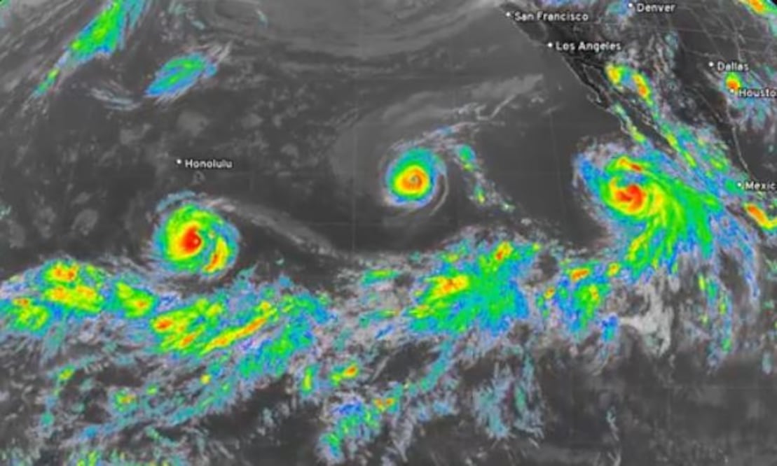  Este extraño suceso meteorológico se deriva de la evolución del fenómeno “El Niño”. Foto: GOES-West
