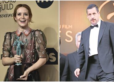 Claire Foy responde por toqueteo de Adam Sandler