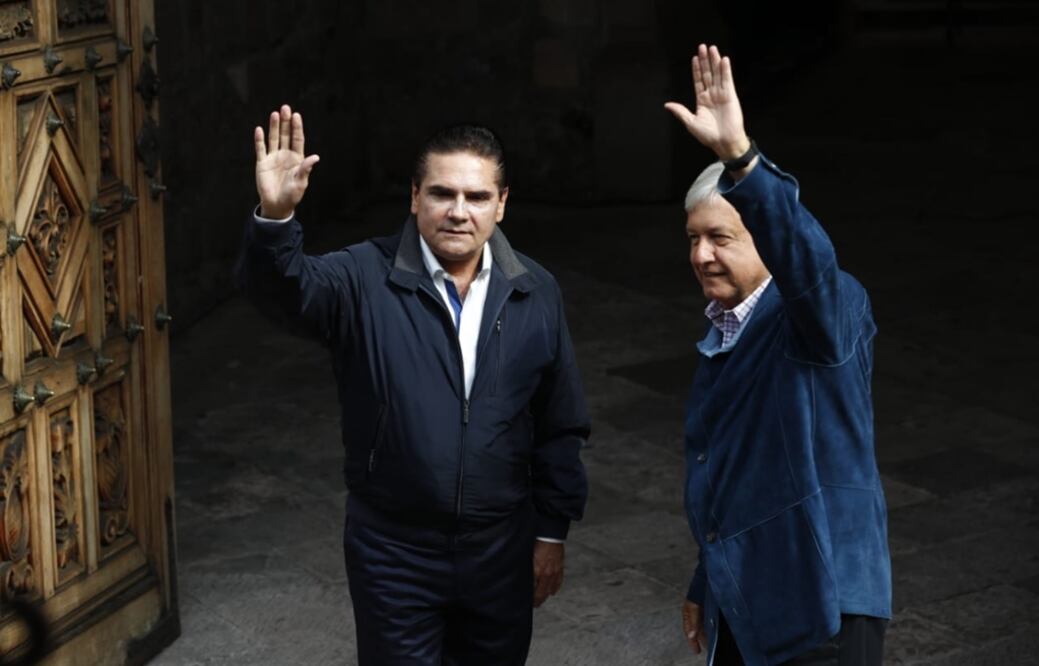 Silvano Aureoles y López Obrador se reunieron en Morelia. Foto: Yadín Xolalpa/EL UNIVERSAL