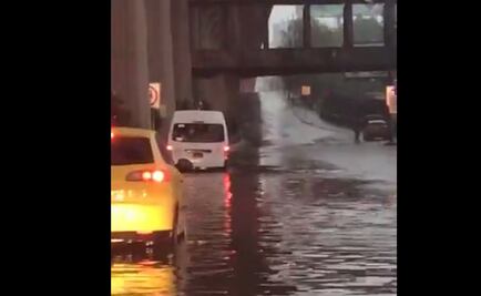 En vivo. Reportan automovilistas atrapados en Periférico Norte por lluvias