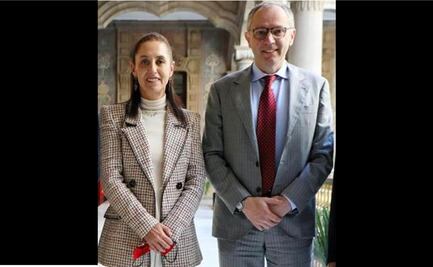 Sheinbaum se reúne con el presidente de la Fórmula 1, Stefano Domenicali