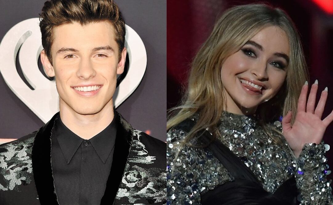 En la imagen el cantante canadiense Shawn Mendes y la actriz de Disney, Sabrina Carpenter. Foto: EFE/EPA/JASON SZENES/Angela Weiss / AFP, Archivo El Universal