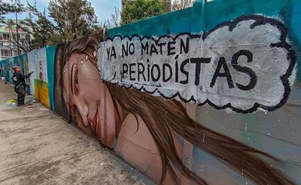 Artistas pintan mural en la Roma; exigen justicia por periodistas asesinados