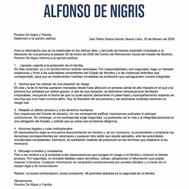 Poncho de Nigris denuncia amenazas de muerte y solicita protección; esto dijo el influencer. Foto: Instagram @ponchodenigris