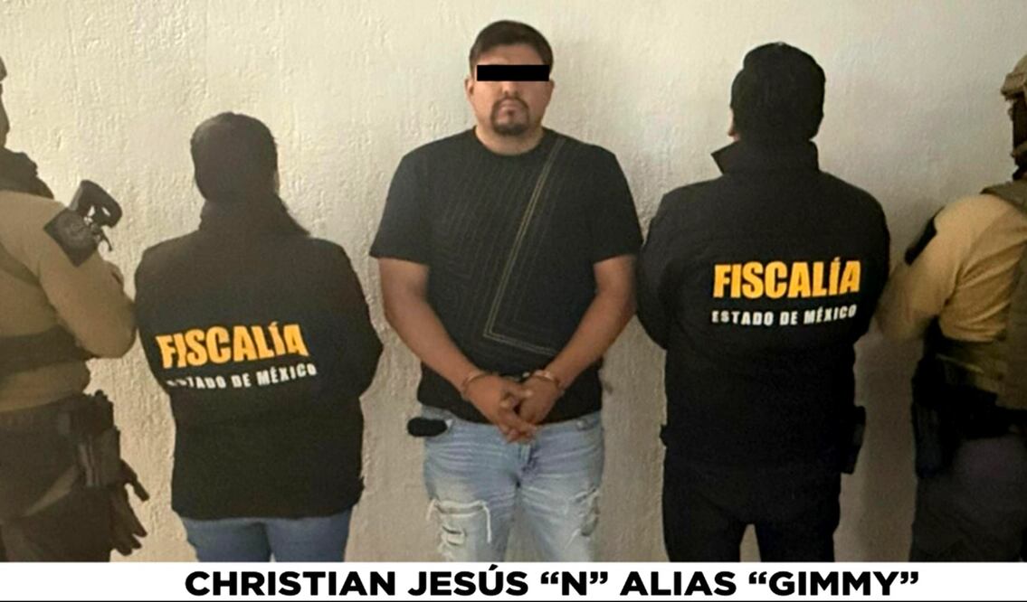 Christian Jesús "N" fue detenido durante las primeras horas de este viernes, confirmó la la Fiscalía General de Justicia del Estado de México. Foto: especial