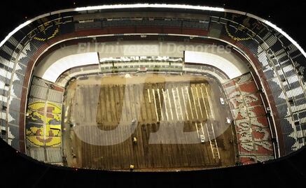 El Azteca luce sin césped a días de la liguilla