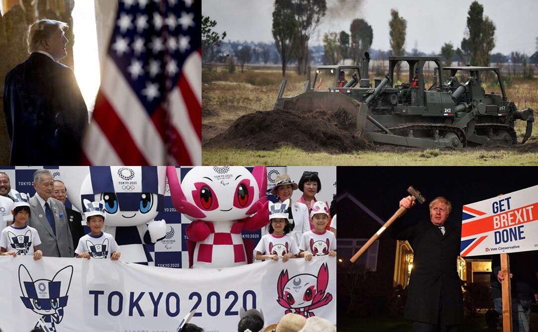 Elecciones en Estados Unidos, Aeropuerto Santa Lucía, Juegos Olímpicos de Tokio y el Brexit, son algunos de los acontecimientos para 2020. Fotos: EL UNIVERSAL y Agencias
