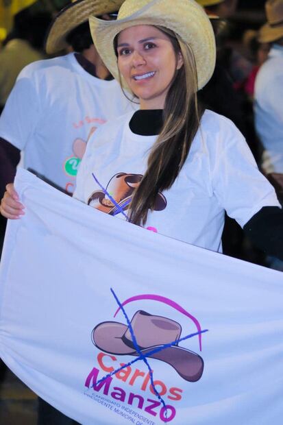 Yesenia Méndez Rodríguez, secretaria particular de Grecia Quiroz, muestra apoyo a Carlos Manzo. Foto: @yesenia.mendezrodriguez.1