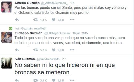 Supuestos hijos de “El Chapo” reaccionan en Twitter