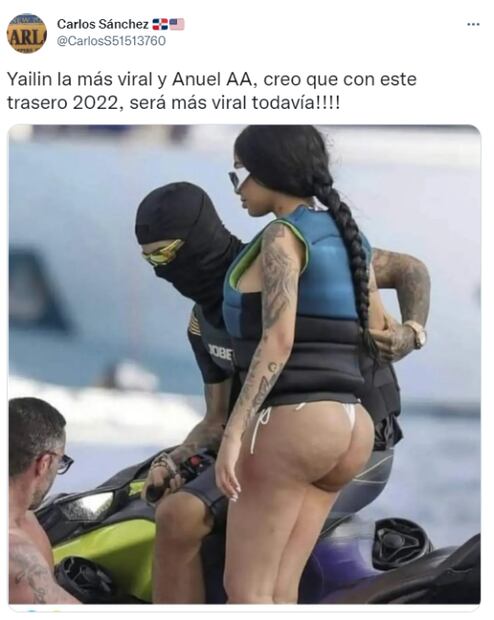 Foto de Yailin La más viral en bikini desata críticas; Anuel la defiende