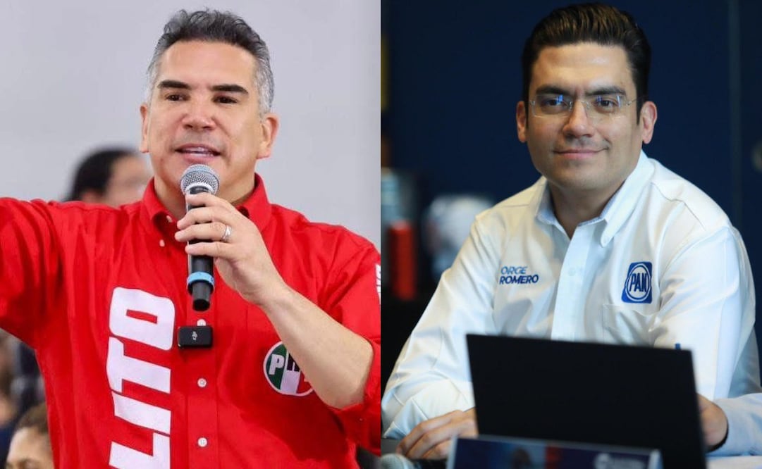 Alejandro "Alito" Moreno y Jorge Romero, dirigentes nacionales del PRI y PAN respectivamente. Foto: Archivo EL UNIVERSAL