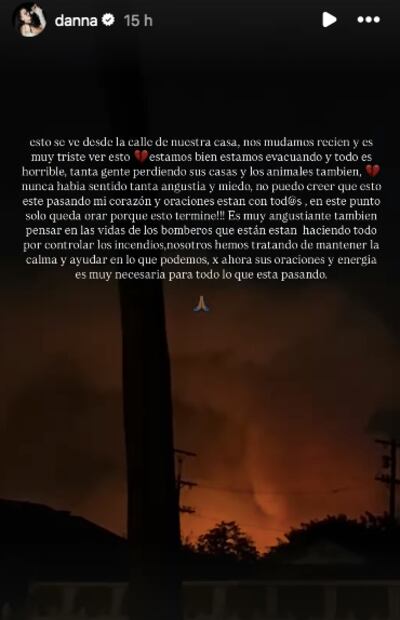 Esta es la imagen que Danna compartió en redes sociales. Foto: Instagram.