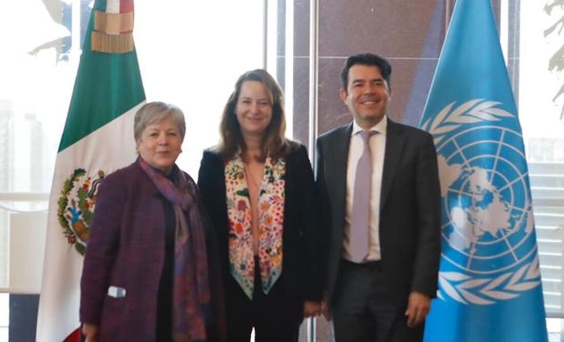 Alicia Bárcena, Amy Pope y Arturo Medina. Foto: SRE