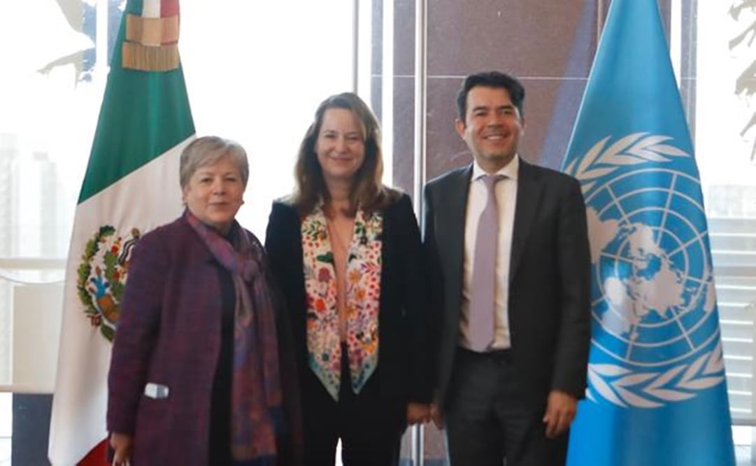 Alicia Bárcena, Amy Pope y Arturo Medina. Foto: SRE