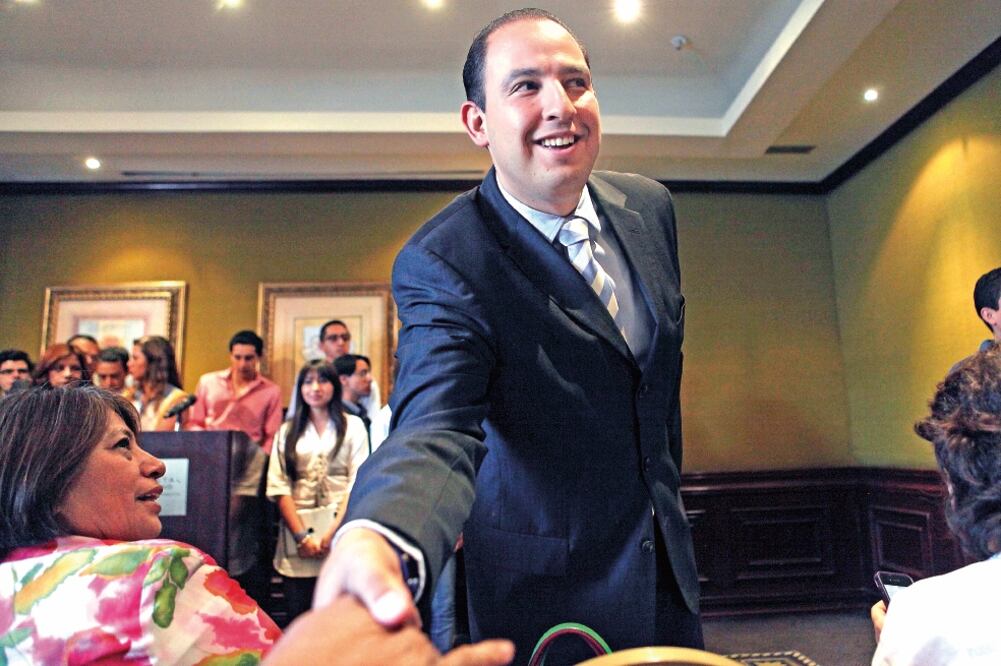 Marko Cortés presentó, junto a los coordinadores del PRD, Francisco Martínez, y del MC, Clemente Castañeda, el contenido de la acción de inconstitucionalidad (ARCHIVO EL UNIVERSAL)