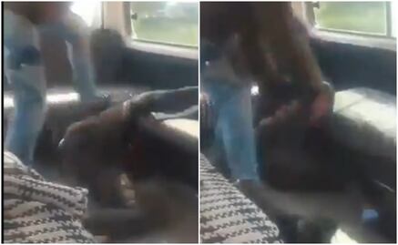 Pasajeros identifican a supuesto ladrón y lo golpean arriba de combi en Zumpango, Edomex