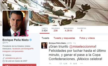 Peña Nieto destaca pase a Confederaciones de México