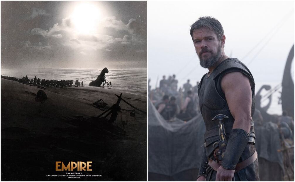 Primer vistazo de Matt Damon como Odiseo, rey de Ítaca. Foto: Empire
