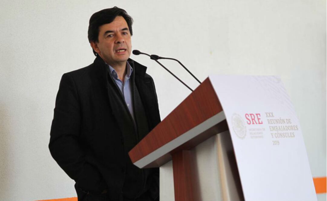 El vocero del gobierno federal Jesús Ramírez Cuevas . FOTO: @SRE_mx