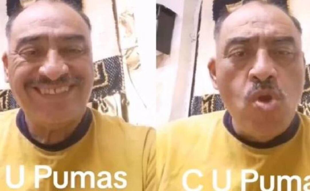 Don Beto inventó el nuevo cántico de los auriazules: "¡CU, CU, Pumas!". Foto: Especial