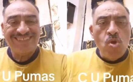 Don Beto cumple su sueño, su porra "¡CU, CU, Pumas!" se escuchó en el estadio