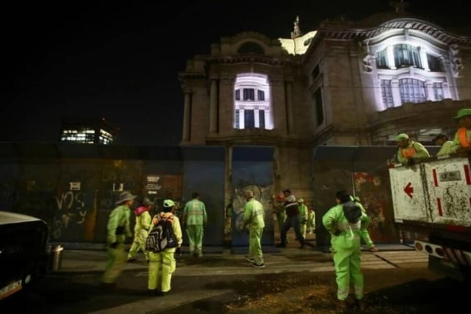 "Blindan" Palacio Nacional y Bellas Artes ante protestas contra GN en el Metro