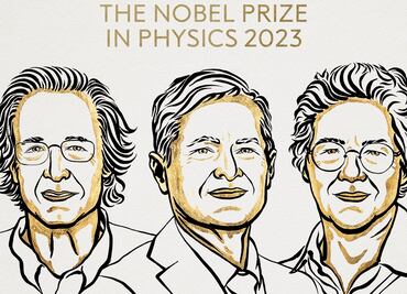 Otorgan Nobel de Física 2023 a tres científicos por su estudio sobre los electrones en los átomos
