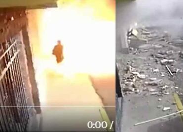 Captan en VIDEO el momento exacto de explosión en panadería que dejó 6 lesionados en Toluca