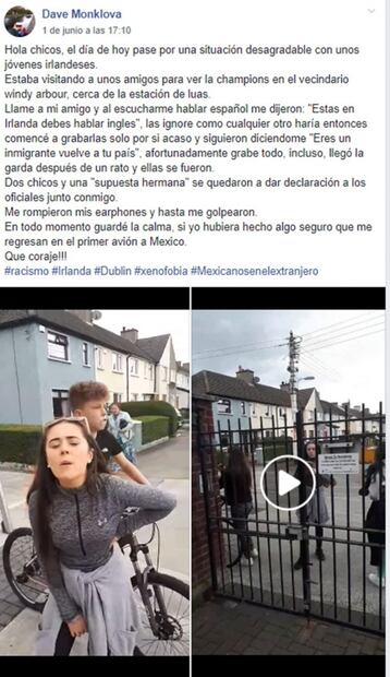 Joven mexicano denuncia agresión en Dublín por hablar español