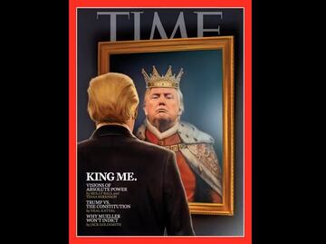 Trump ‘se corona’ a sí mismo en portada de la revista Time