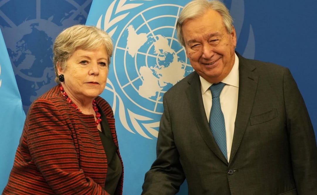 Alicia Bárcena, secretaria del Medio Ambiente y António Guterres, secretario general de la ONU. Foto: Especial