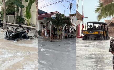 VIDEO: Tiktoker exhibe cómo quedó Holbox ante paso del frente frío 32 que provocó inundaciones