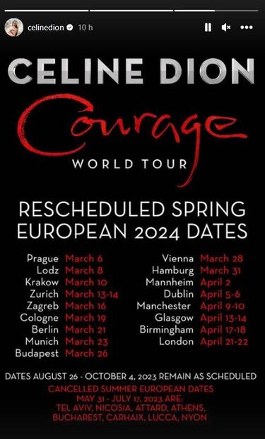 Entre lágrimas, Celine Dion cancela su gira por problemas neurológicos