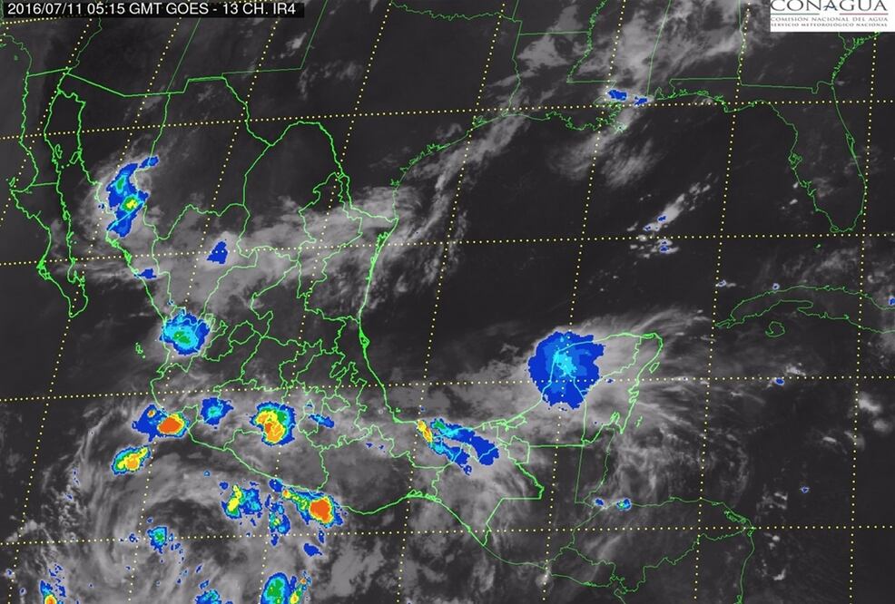 En la foto: Imagen satelital del SMN