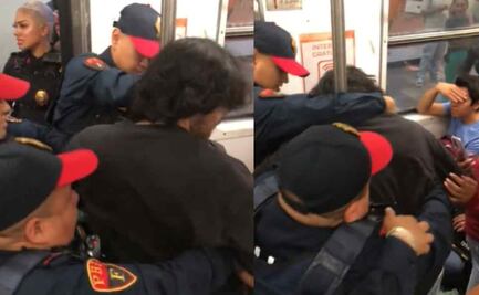 Captan en VIDEO uso excesivo de la fuerza policial contra usuario en vagón del Metro; SSC da su versión
