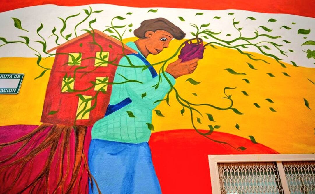 Mural en la Estación Migratoria Siglo XXI de Tapachula. Foto: INM