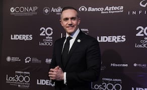 Adrián Rubalcava, director del Metro de la CDMX, en la alfombra de los 300 líderes más influyentes de México, este 9 de septiembre de 2026. Foto: Carlos Mejía/EL UNIVERSAL