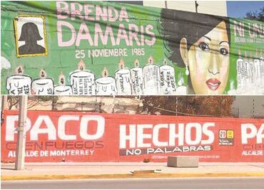 Borran mural feminista en Nuevo León con propaganda de elecciones