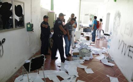 Normalistas vandalizan y saquean oficina del IEEPO