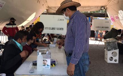 Policía estatal y Guardia Nacional custodian elección extraordinaria en Nextlalpan, Edomex