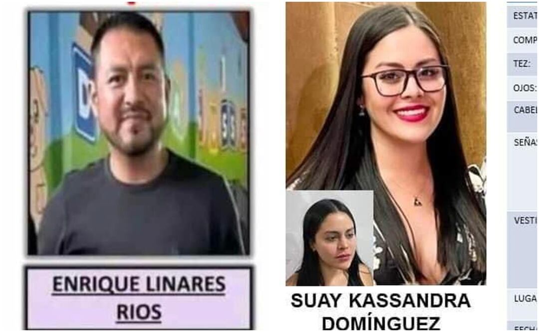 Suay Kassandra y a su compañero Enrique Linares Ríos desaparecieron en Cuernavaca con destino a Chilpancingo, Guerrero. Foto Especial