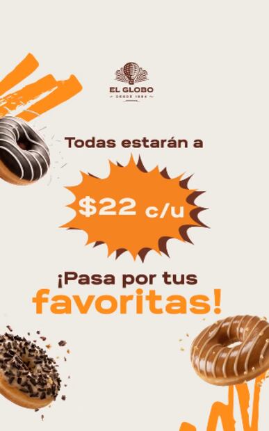 Puedes acompañar las donas con leche para balancear el dulzor. Foto: Instagram @elglobooficial