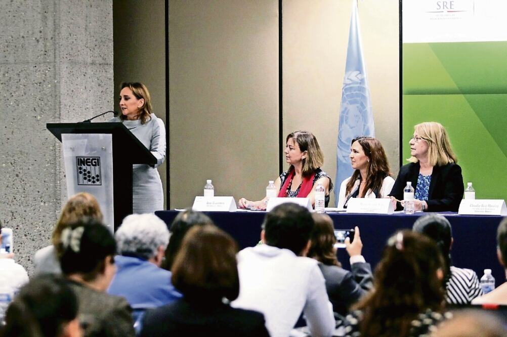 Claudia Ruiz Massieu participó en la clausura del 17 Encuentro Internacional de Estadísticas de Género: Desafíos de los indicadores de género de los ODS para que nadie se quede atrás (NOTIMEX)