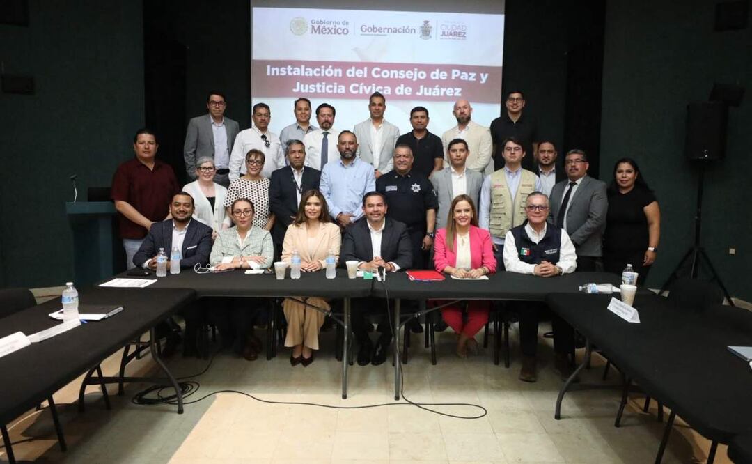 Anuncian instalación del primer Consejo de Paz y Justicia Cívica del país en Ciudad Juárez (03/07/2025). Foto: Especial